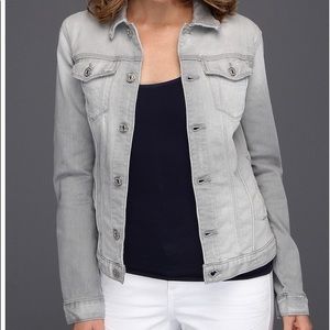 7 for all Mankind Gray Denim Stretch Jacket